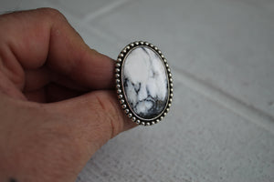 White Buffalo Ring sz 6.5