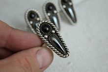 Load image into Gallery viewer, Onyx and Hematite Ring