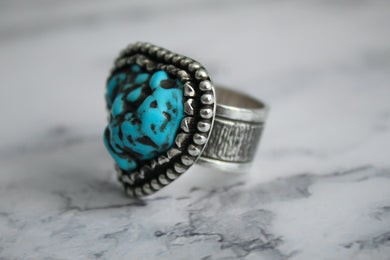 Sleeping Beauty Turquoise Nugget Ring