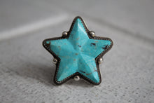 Load image into Gallery viewer, Turquoise Star Ring size 6