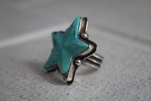 Load image into Gallery viewer, Turquoise Star Ring size 6