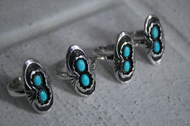 Shadow box Turquoise Ring