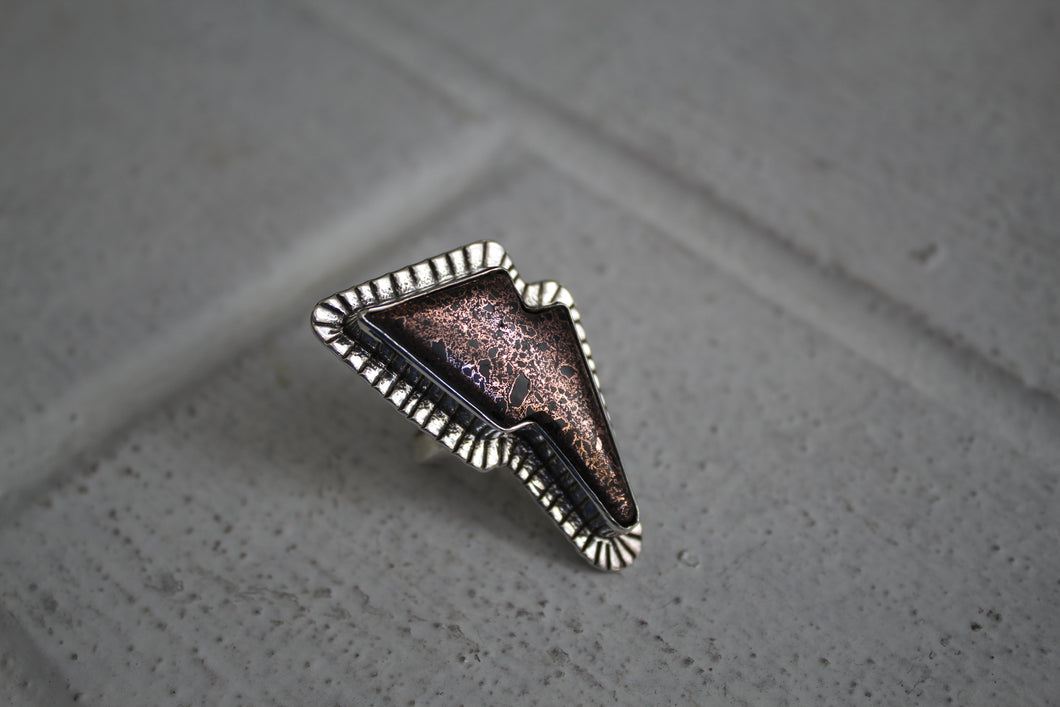 Copper Bolt Ring sz 6