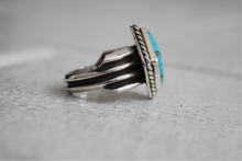 Load image into Gallery viewer, Square Turquoise Ring sz 7.5