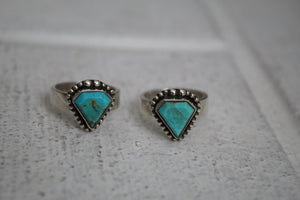 Turquoise Diamond Cut Ring