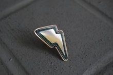 Load image into Gallery viewer, Turquoise Inlay Bolt Ring sz 7.5