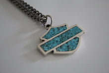 Load image into Gallery viewer, Small Bar N Shield Inlay Necklace