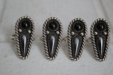 Load image into Gallery viewer, Onyx and Hematite Ring
