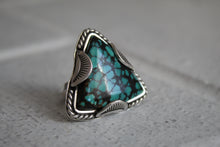 Load image into Gallery viewer, Turquoise Triangle Ring Sz 7.5