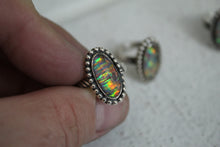 Load image into Gallery viewer, Sterling Opal rings