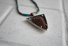 Load image into Gallery viewer, Arrow Head and Kingman Turquoise Necklace