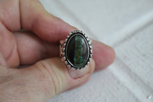 Load image into Gallery viewer, Black Jack Turquoise Ring