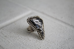 White Buffalo Bolt Ring sz 8.5