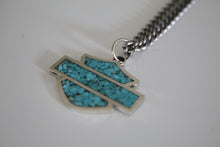 Load image into Gallery viewer, Small Bar N Shield Inlay Necklace