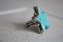 Load image into Gallery viewer, Turquoise Star Ring size 6