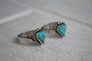 Turquoise Diamond Cut Ring