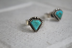 Turquoise Diamond Cut Ring