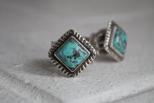 Load image into Gallery viewer, Turquoise Square Stamped Ring