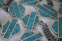 Load image into Gallery viewer, Small Bar N Shield Inlay Necklace