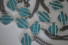 Load image into Gallery viewer, Small Bar N Shield Inlay Necklace