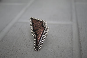 Copper Bolt Ring sz 6