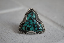Load image into Gallery viewer, Turquoise Triangle Ring Sz 7.5