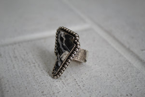 White Buffalo Bolt Ring sz 8.5