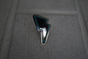 Turquoise Inlay Bolt Ring sz 7.5