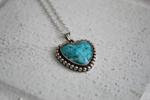 Load image into Gallery viewer, Turquoise Inlay Heart Necklace