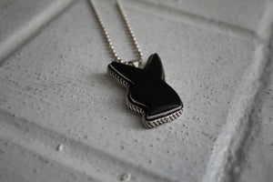 Jet Black Bunny Necklace