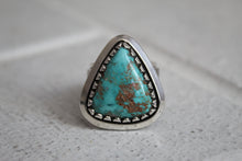 Load image into Gallery viewer, Turquoise and Sterling Silver Ring Sz 10.5