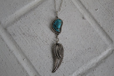 Feather Turquoise Necklace