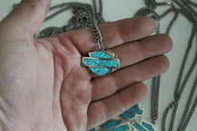Load image into Gallery viewer, Small Bar N Shield Inlay Necklace