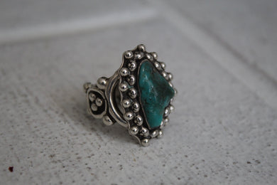 Calico Turquoise Ring Size 7