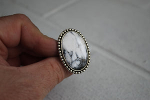 White Buffalo Ring sz 6.5