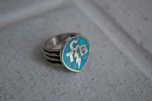 TCB Turquoise Inlay Ring sz 7