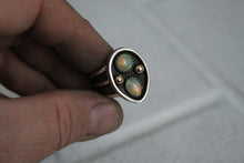 Load image into Gallery viewer, Opal Ring with 10k Gold Accents size 7.75