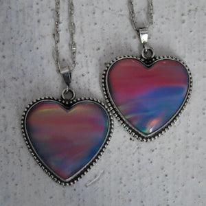 Aurora Opal Heart Necklace