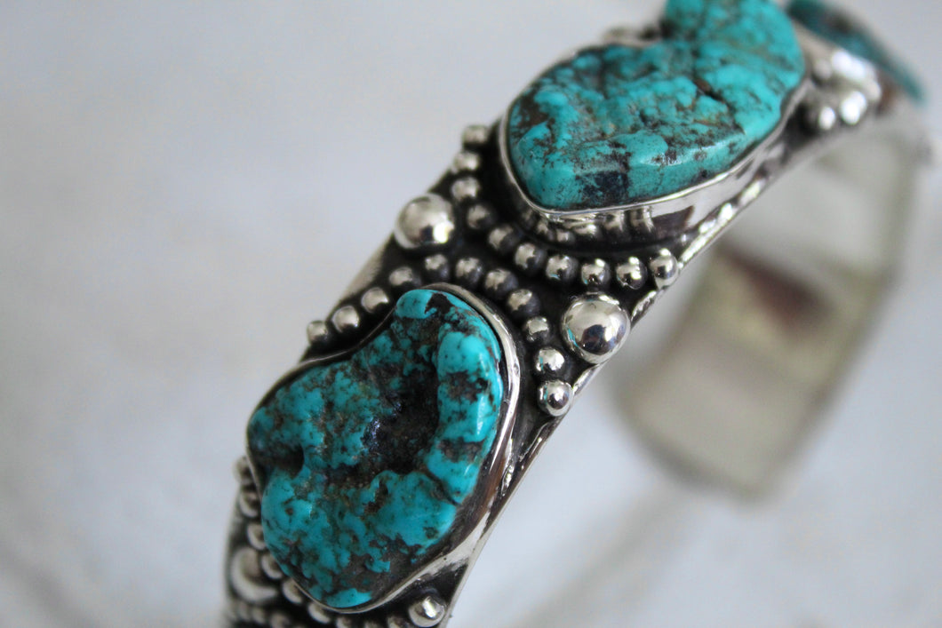 Turquoise Nugget Cuff