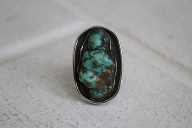 Vintage Raw Turquoise ring size 6