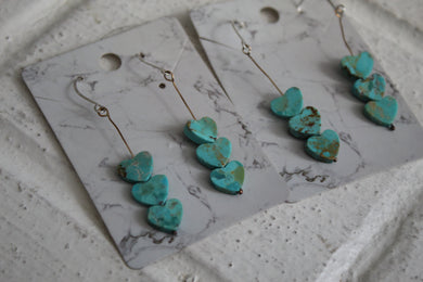 Turquoise Heart Earings