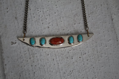 Turquoise and Coral Necklace