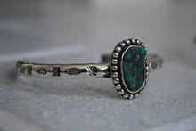 Load image into Gallery viewer, Turquoise Hand Stamped Cuff