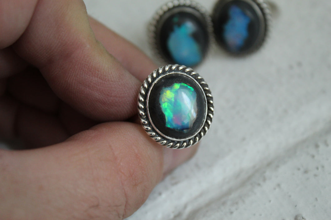 Galaxy Opal rings