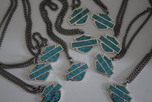 Load image into Gallery viewer, Small Bar N Shield Inlay Necklace