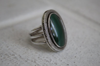 Malachite Ring size 8