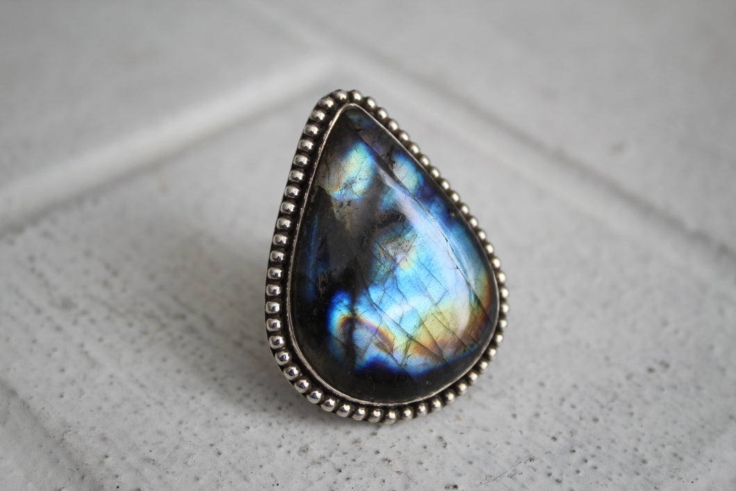Labradorite Ring sz 8