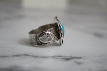 Load image into Gallery viewer, Turquoise Concho Band Ring sz 8.5