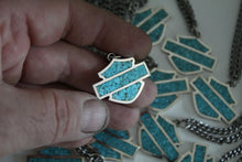 Load image into Gallery viewer, Small Bar N Shield Inlay Necklace