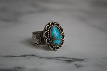 Load image into Gallery viewer, Turquoise Concho Band Ring sz 8.5